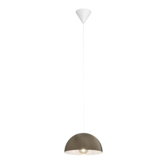 Eglo gaetano 2 lampadario a sospensione 30cm per cucina moderno bianco e bronzo