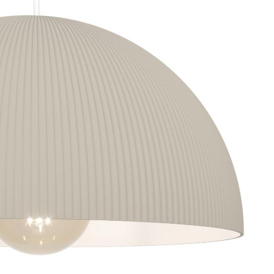 Eglo gaetano 2 lampadario a sospensione 30cm per cucina moderno sabbia e bianco