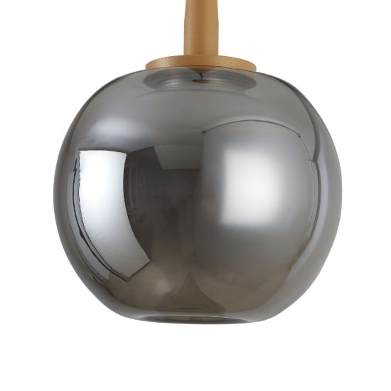 Lampada a sospensione per comodino camera da letto oro vetro led 3000k