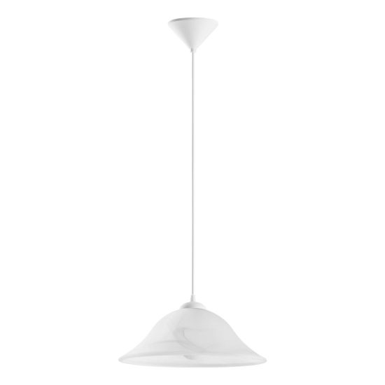 Eglo albany lampadario a sospensione 35cm per cucina moderno con vetro bianco