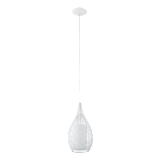 Eglo razoni lampada a sospensione 19cm per camera da letto moderna bianca