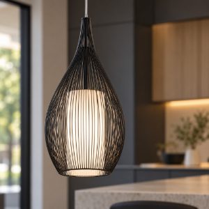 Eglo razoni lampada a sospensione 19cm per camera da letto moderna nera