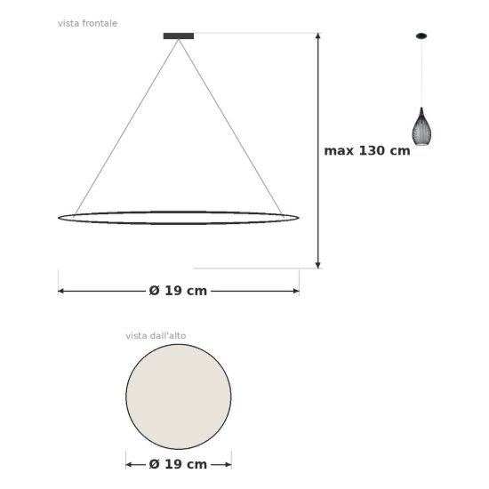 Eglo razoni lampada a sospensione 19cm per camera da letto moderna nera