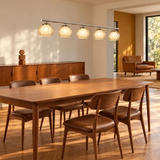 Eglo romagnese lampadario led 16,5w 3000k 5 luci 90cm per sala da pranzo moderno nichel