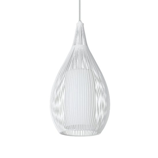 Eglo razoni lampadario a sospensione 3 luci 99cm per cucina moderno bianco