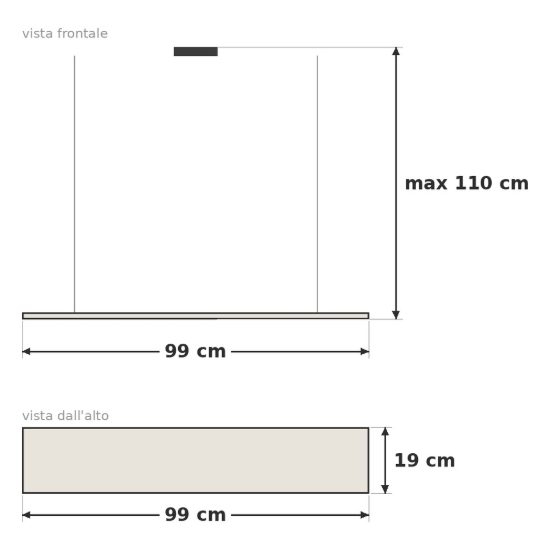 Eglo razoni lampadario a sospensione 3 luci 99cm per cucina moderno bianco