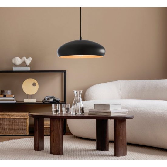Eglo mogano 1 lampadario a sospensione 40cm per cucina moderno nero e rame