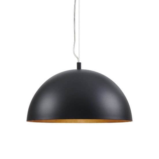 Eglo gaetano 1 lampadario a sospensione 38cm per cucina moderno nero e oro