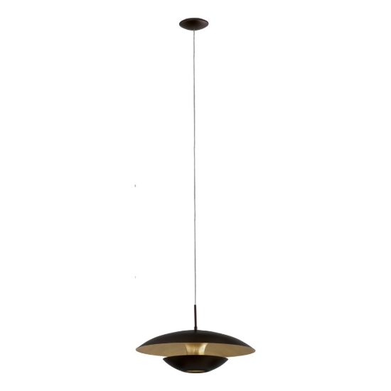 Eglo nuvano lampadario a sospensione 48cm per sala da pranzo moderno marrone e oro