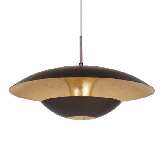 Eglo nuvano lampadario a sospensione 48cm per sala da pranzo moderno marrone e oro