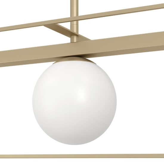 Eglo vallaspra lampadario a sospensione 4 luci 91cm per sala da pranzo moderno champagne