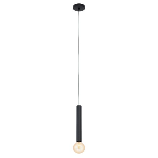 Eglo cortenova lampada a sospensione 10,5cm per camera da letto moderna nera