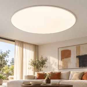 Plafoniera moderna tonda bianca led 50w 4000k per soggiorno