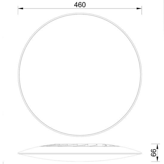 Plafoniera moderna tonda bianca led 50w 4000k per soggiorno