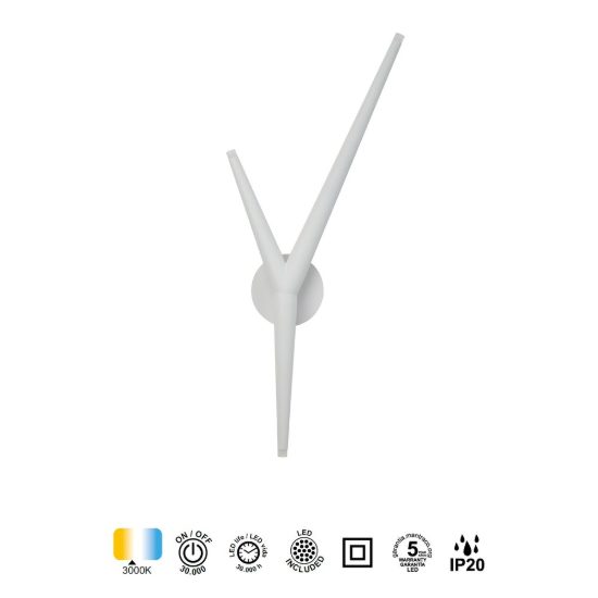 Applique da parete design moderno led 5.5w 3000k bianca