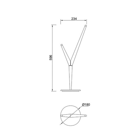 Lampada da tavolo led 4w 3000k moderna bianca per soggiorno