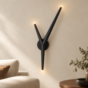 Applique da parete per sala da pranzo nera led 5.5w 3000k 23cm