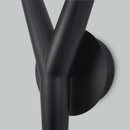 Applique da parete per sala da pranzo nera led 5.5w 3000k 23cm