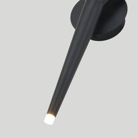 Applique da parete per sala da pranzo nera led 5.5w 3000k 23cm
