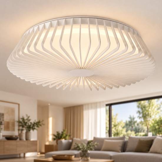 Ventilatore con plafoniera led cct 2700k 5000k dimmerabile con controllo smart