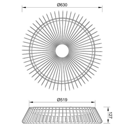 Ventilatore con plafoniera led cct 2700k 5000k dimmerabile con controllo smart