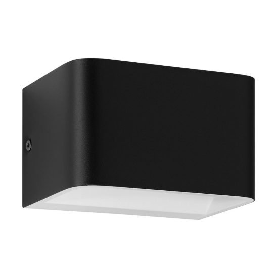 Eglo sania 4 applique led 6w 3000k 13cm per soggiorno moderna nera e bianca