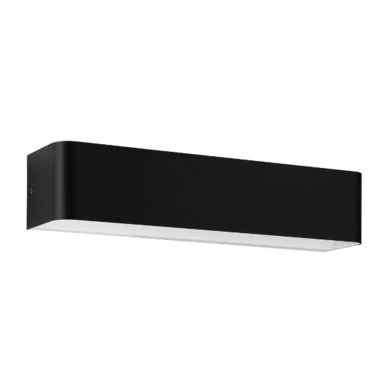 Eglo sania 4 applique led 12w 3000k 36,5cm per soggiorno moderna nera e bianca