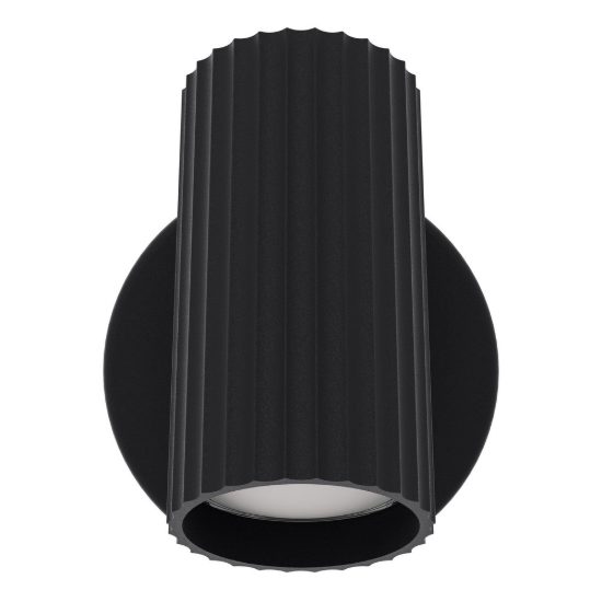 Eglo portillo applique per comodino camera da letto gu10 11cm moderna nera