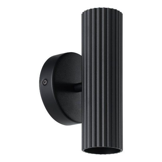 Eglo portillo applique 2 luci gu10 20cm per soggiorno moderna nera