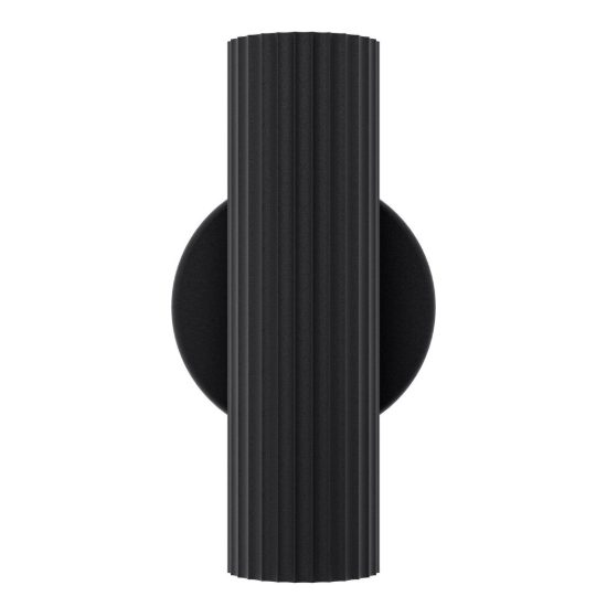 Eglo portillo applique 2 luci gu10 20cm per soggiorno moderna nera