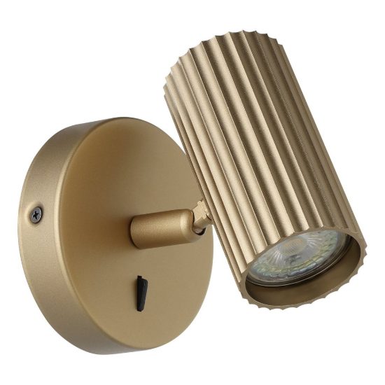 Eglo portillo applique per comodino camera da letto gu10 11cm moderna ottone