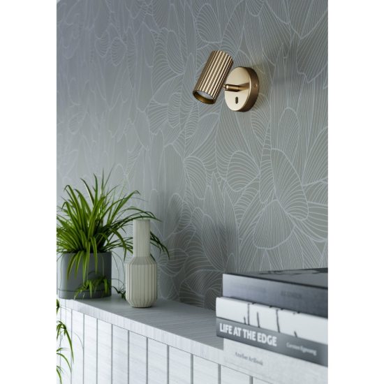 Eglo portillo applique per comodino camera da letto gu10 11cm moderna ottone