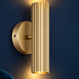 Eglo portillo applique 2 luci gu10 20cm per soggiorno moderna ottone