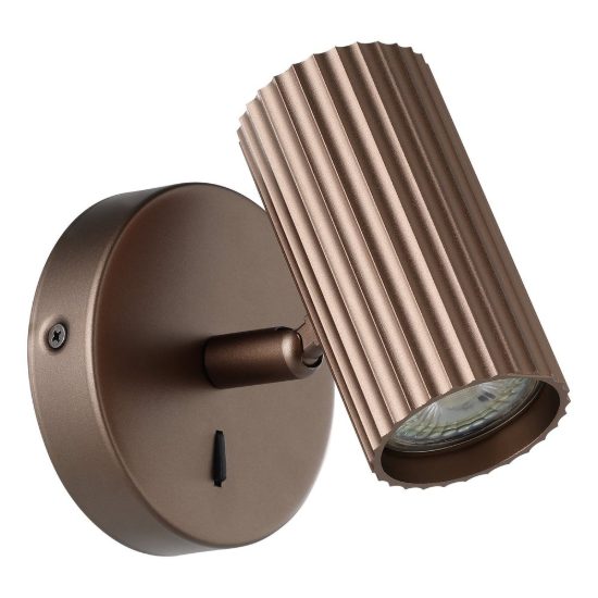 Eglo portillo applique per comodino camera da letto gu10 11cm moderna bronzo