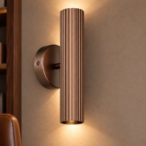 Eglo portillo applique 2 luci gu10 20cm per soggiorno moderna bronzo