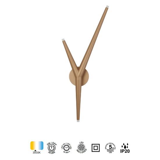 Applique da parete oro per sala da pranzo led 5.5w 3000k moderna
