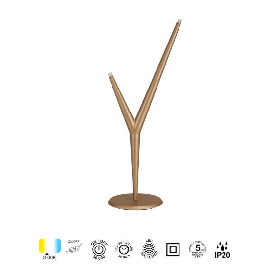 Lampada da tavolo design moderno oro per salotto led 4w 3000k