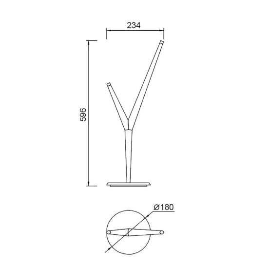 Lampada da tavolo design moderno oro per salotto led 4w 3000k