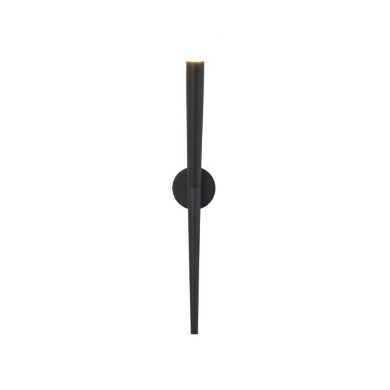Applique da parete design moderna nera led 6w 3000k 12cm