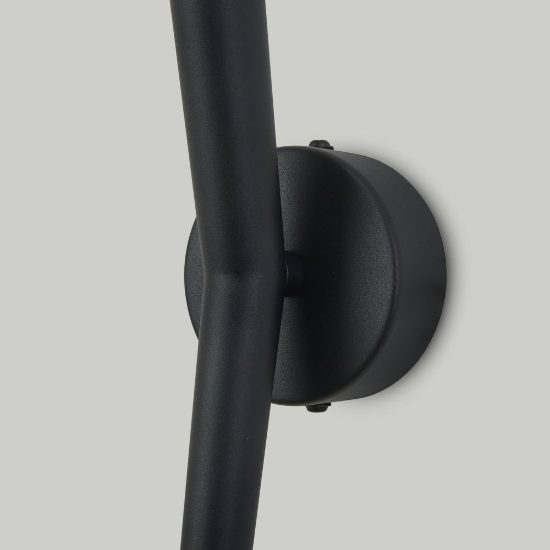 Applique da parete design moderna nera led 6w 3000k 12cm