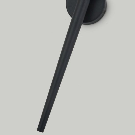 Applique da parete design moderna nera led 6w 3000k 12cm