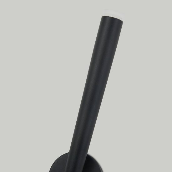 Applique da parete design moderna nera led 6w 3000k 12cm