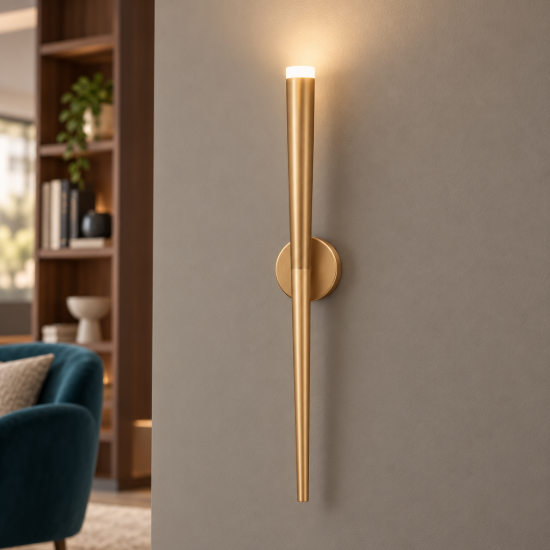 Applique moderna da parete oro led 6w 3000k