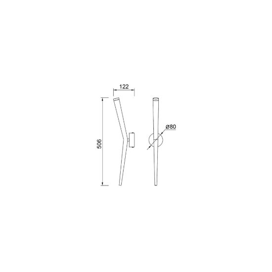 Applique moderna da parete oro led 6w 3000k