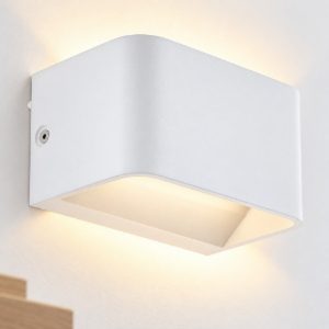 Eglo sania 4 applique led 6w 3000k 13cm per soggiorno moderna bianca