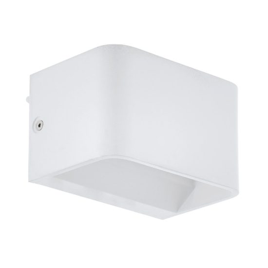 Eglo sania 4 applique led 6w 3000k 13cm per soggiorno moderna bianca