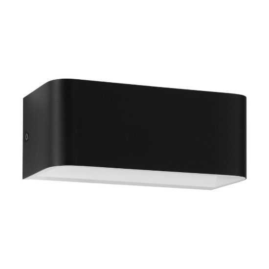 Eglo sania 4 applique led 10w 3000k 20cm per soggiorno moderna nera e bianca