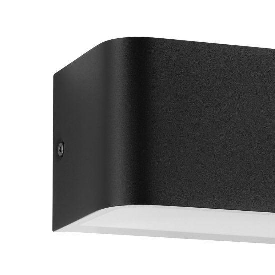 Eglo sania 4 applique led 10w 3000k 20cm per soggiorno moderna nera e bianca