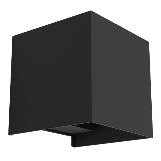 Eglo valmontone applique led 3w 3000k 10cm per camera da letto moderna nera con vetro trasparente