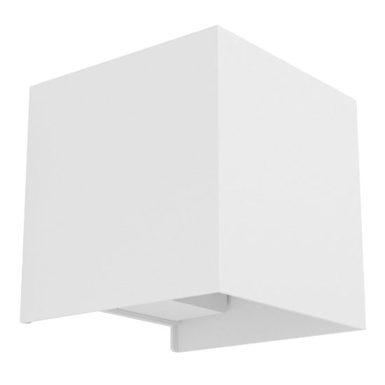 Eglo valmontone applique led 3w 3000k 10cm per camera da letto moderna bianca con vetro trasparente